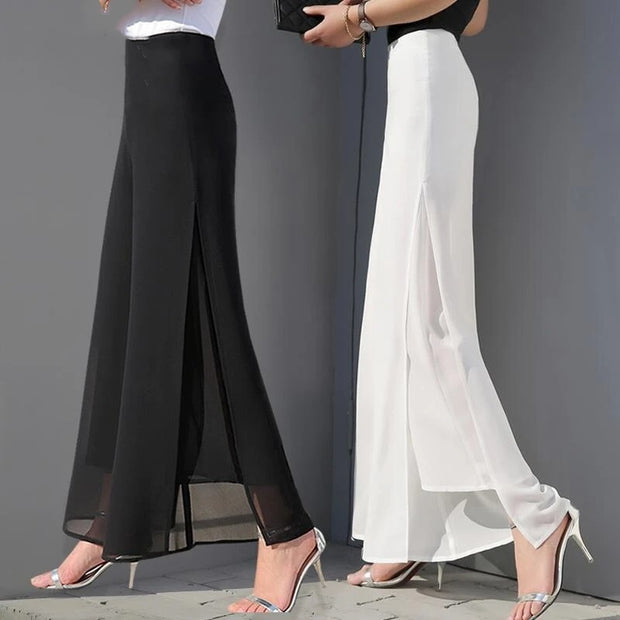Chiffon harem pants split female wide-leg pants