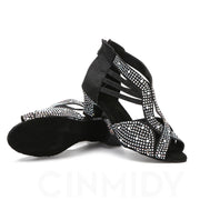 Diamond-encrusted Senior Dance Shoe Women