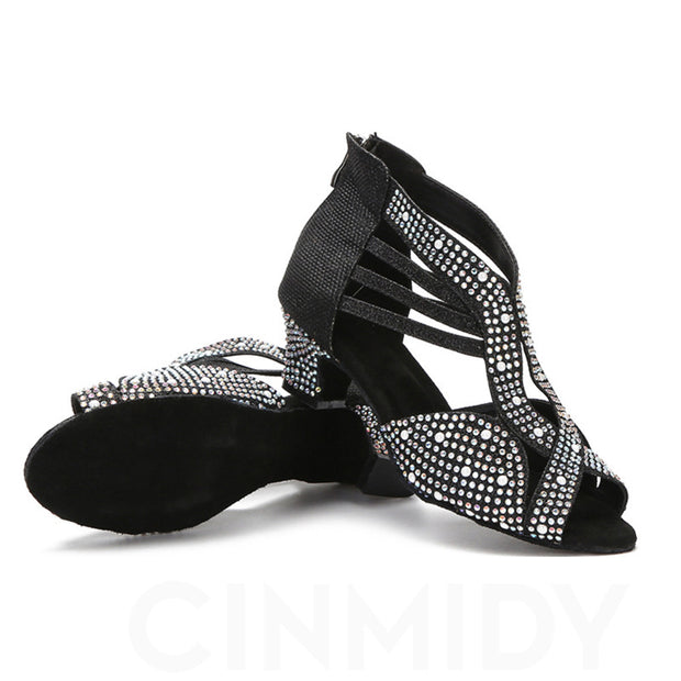 Diamond-encrusted Senior Dance Shoe Women