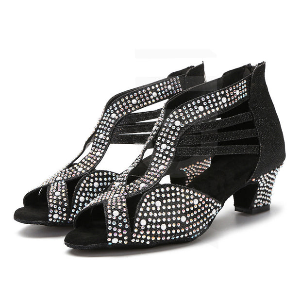 Diamond-encrusted Senior Dance Shoe Women